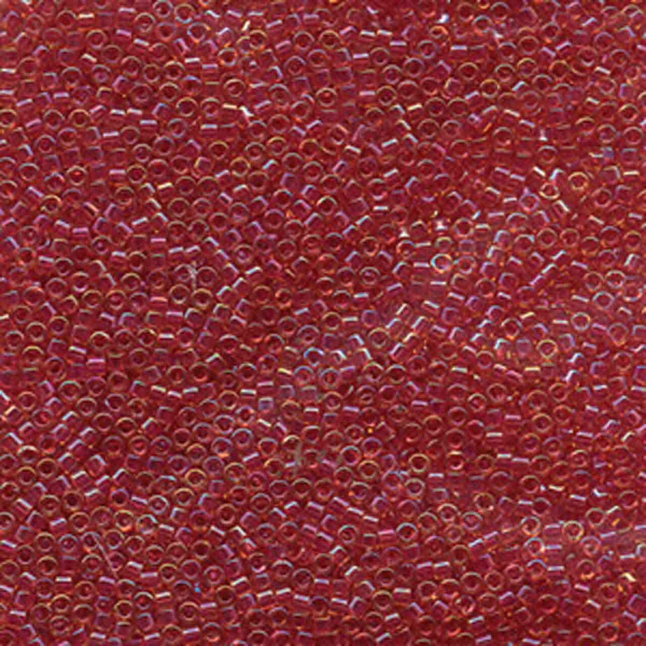 DB0062 11/0 Light Cranberry Lined Topaz Luster Miyuki Delica, 5 grams
